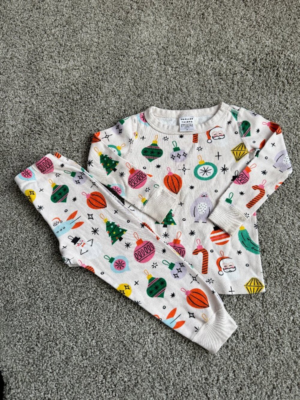 SMALLER THINGS pajamas with Christmas motif, 2T, long sleeve, 2 piece